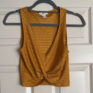 Forever 21 Golden Twist Front Tank Top